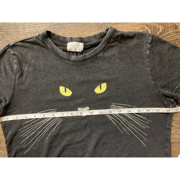 ‘Black cat Moonlight Magic spell cutoff crop top - Picture 6 of 7